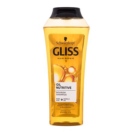 Schwarzkopf Gliss Oil Nutritive Shampoo regenerační šampon na dlouhé vlasy s roztřepenými konečky 400 ml pro ženy