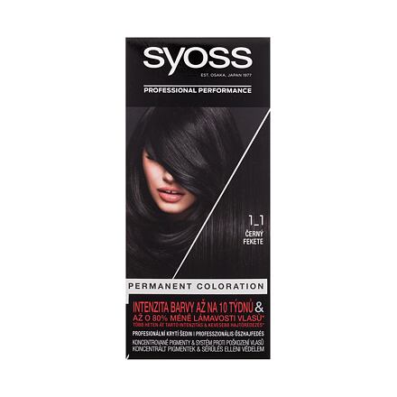 Syoss Permanent Coloration permanentní barva na vlasy 50 ml odstín 1-1 Black pro ženy