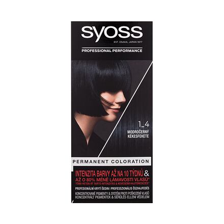 Syoss Permanent Coloration permanentní barva na vlasy 50 ml odstín 1-4 Blue Black pro ženy