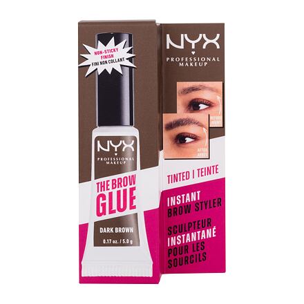 NYX Professional Makeup The Brow Glue Instant Brow Styler tónovací gel na obočí s extrémní fixací 5 g odstín 04 Dark Brown