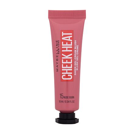 Maybelline Cheek Heat gelově-krémová tvářenka 10 ml odstín 15 Nude Burn