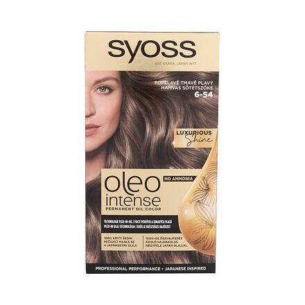 Syoss Oleo Intense Permanent Oil Color permanentní olejová barva na vlasy bez amoniaku 50 ml odstín 6-54 Ash Dark Brown pro ženy