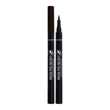 Rimmel London Brow Pro Micro 24HR Precision-Stroke Pen pero na obočí 1 ml odstín 004 Dark Brown