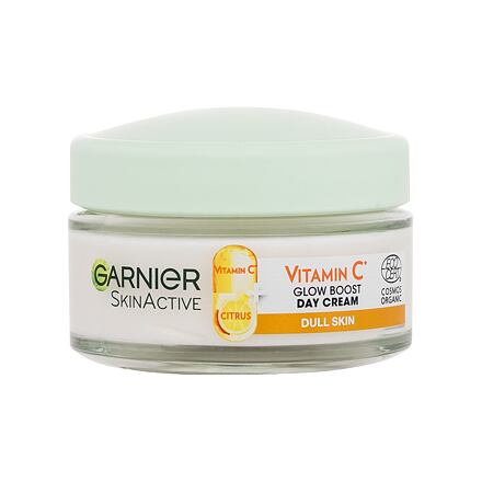 Garnier Skin Naturals Vitamin C Glow Boost Day Cream rozjasňující a vyhlazující denní pleťový krém 50 ml pro ženy