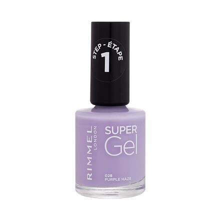 Rimmel London Super Gel STEP1 gelový lak na nehty 12 ml odstín 028 purple haze