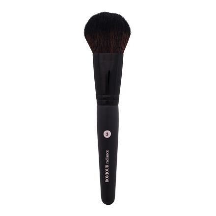 BOURJOIS Paris Powder Brush Bonjour Radiance 3 štětec na sypké a kompaktní pudry odstín černá