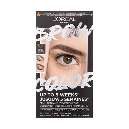 L'Oréal Paris Brow Color Semi-Permanent Eyebrow Tint semi-permanentní barva na obočí odstín 5.0 Brunette