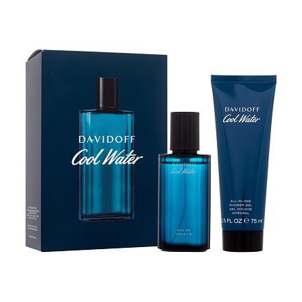Davidoff Cool Water dárková sada toaletní voda 40 ml + sprchový gel 75 ml pre mužov