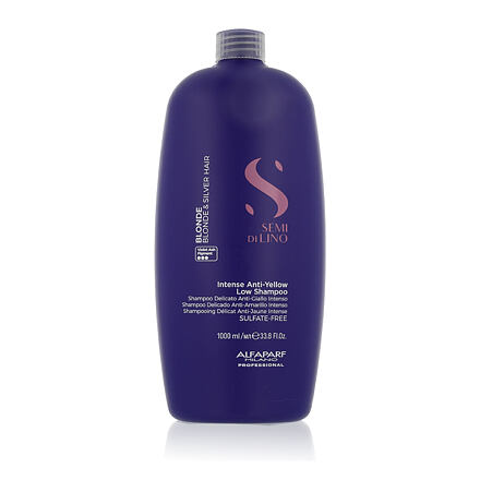 ALFAPARF MILANO Semi Di Lino Blonde Intense Anti-Yellow Low Shampoo šampon pro obnovu a lesk blond vlasů 1000 ml pro ženy