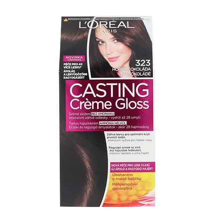 L'Oréal Paris Casting Creme Gloss barva na vlasy na barvené vlasy na všechny typy vlasů 48 ml odstín 323 Darkest Chocolate pro ženy