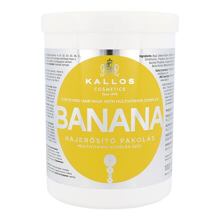 Kallos Cosmetics Banana posilující maska pro suché a poškozené vlasy 1000 ml pro ženy
