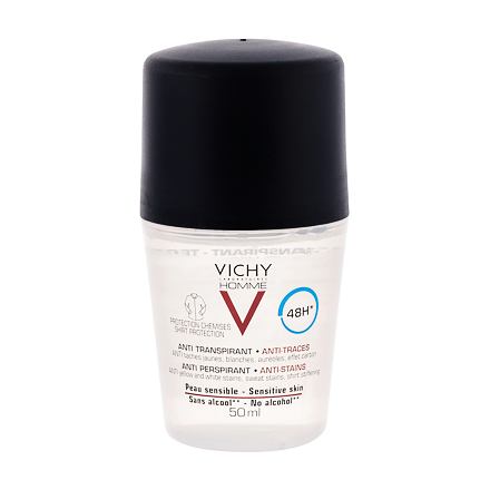 Vichy Homme Anti-Stains 48H antiperspirant proti bílým a žlutým skvrnám 50 ml pro muže
