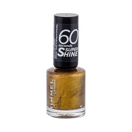 Rimmel London 60 Seconds Super Shine rychleschnoucí lak na nehty 8 ml odstín 831 Oh My Gold!