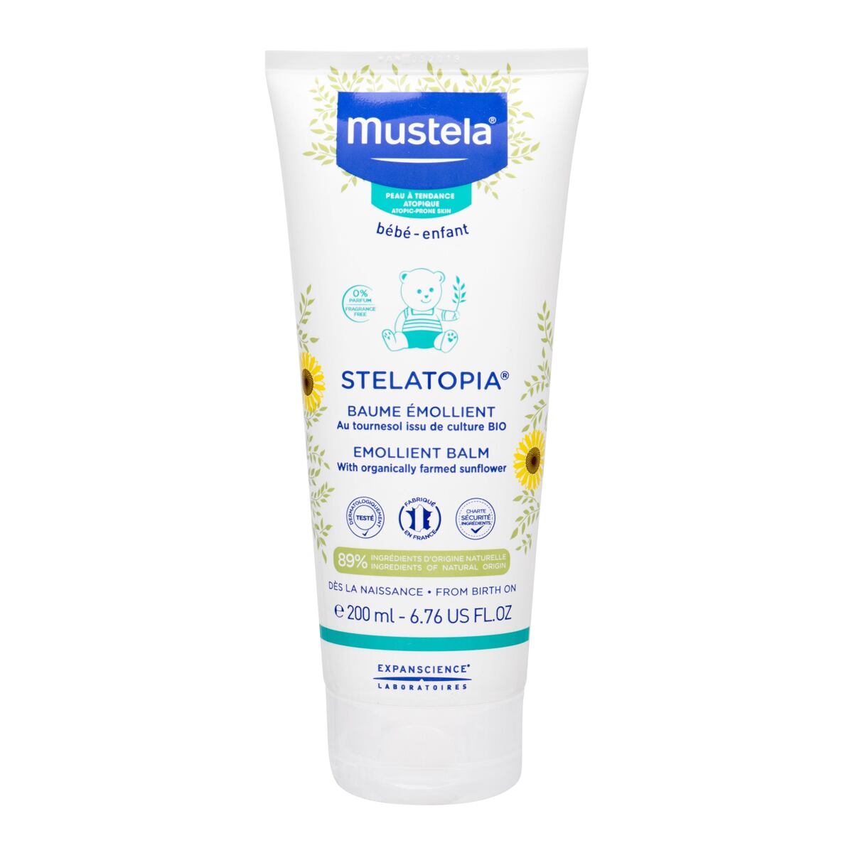 Mustela Bébé Stelatopia® Emollient Balm zklidňující tělový balzám pro děti s atopickou pokožkou 200 ml pro děti