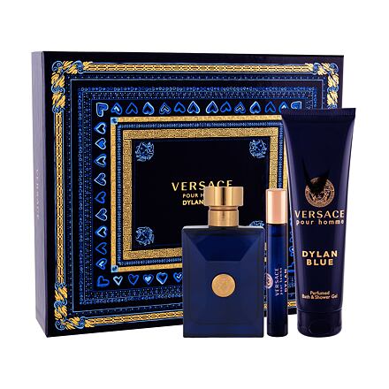 Versace Pour Homme Dylan Blue : EDT 100 ml + EDT 10 ml + sprchový gel 150 ml pro muže
