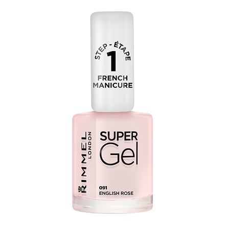 Rimmel London Super Gel French Manicure STEP1 gelový lak na nehty pro francouzskou manikúru 12 ml odstín 091 English Rose