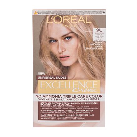 L'Oréal Paris Excellence Creme Triple Protection barva na vlasy na blond vlasy na všechny typy vlasů 48 ml odstín 9U Very Light Blond pro ženy