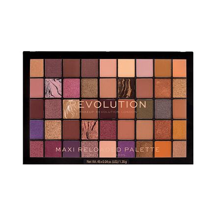 Makeup Revolution London Maxi Re-loaded maxi paletka pudrových očních stínů 60.75 g odstín infinite bronze