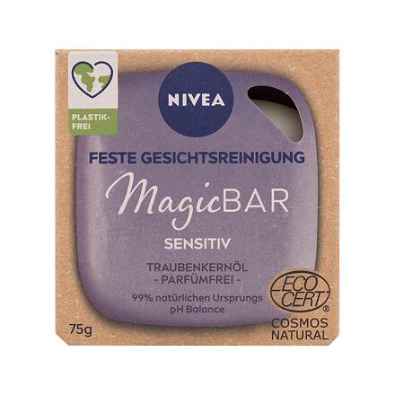 Nivea Magic Bar Sensitive Grape Seed Oil čisticí mýdlo pro citlivou pleť 75 g pro ženy