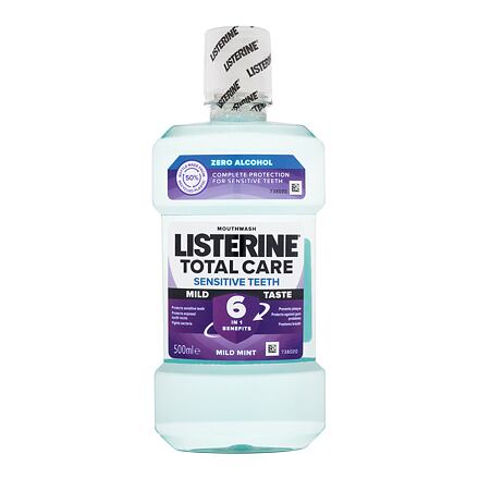 Listerine Total Care Sensitive Teeth Mild Taste Mouthwash 6 in 1 ústní voda bez alkoholu pro citlivé zuby 500 ml