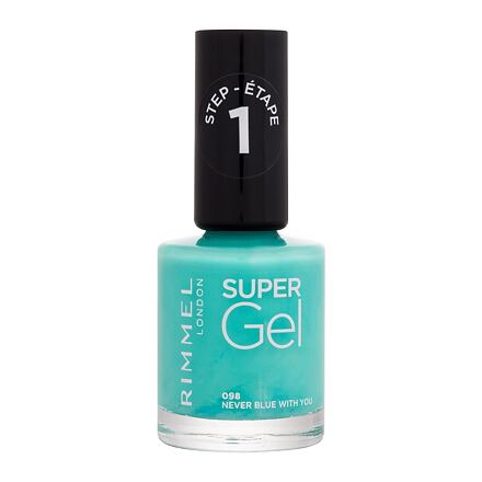 Rimmel London Super Gel STEP1 gelový lak na nehty 12 ml odstín 098 Never Blue With You