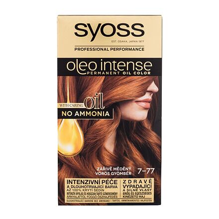 Syoss Oleo Intense Permanent Oil Color permanentní olejová barva na vlasy bez amoniaku 50 ml odstín 7-77 Red Ginger pro ženy