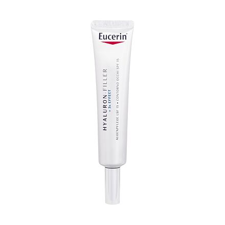 Eucerin Hyaluron-Filler + 3x Effect Eye Care SPF15 omlazující a ochranný oční krém 15 ml pro ženy