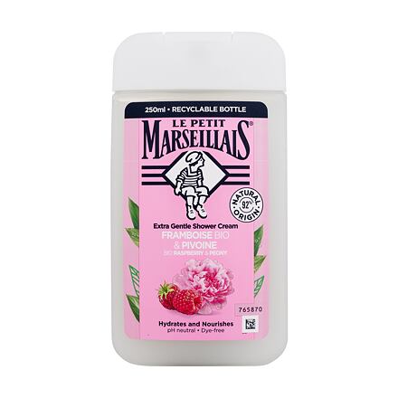 Le Petit Marseillais Extra Gentle Shower Cream Organic Raspberry & Peony hydratační a vyživující sprchový krém 250 ml unisex