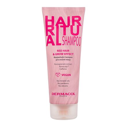 Dermacol Hair Ritual Shampoo Red Hair & Grow Effect šampon pro zrzavé a červené vlasy 250 ml pro ženy