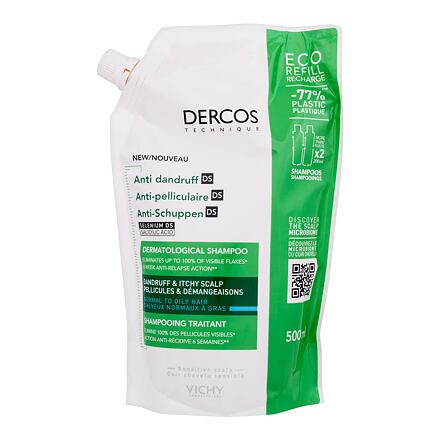 Vichy Dercos Anti-Dandruff Normal to Oily Hair šampon proti lupům pro normální až mastné vlasy náplň 500 ml pro ženy