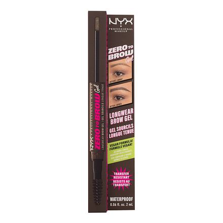 NYX Professional Makeup Zero To Brow barevný gel na obočí 2 ml odstín 07 Espresso