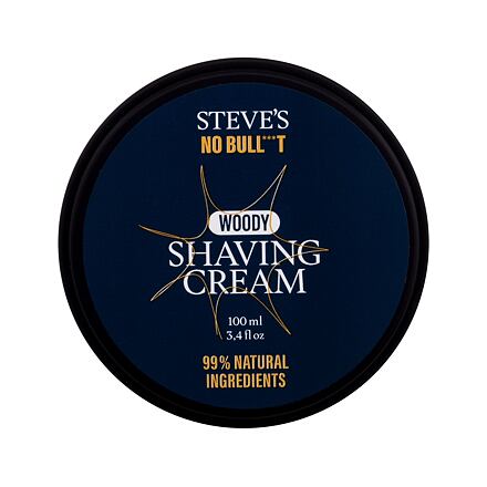 Steve´s No Bull*t Woody Shaving Cream změkčující holicí krém 100 ml pro muže