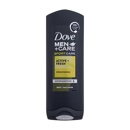 Dove Men + Care Sport Care Active + Fresh posilující sprchový gel na tělo, obličej a vlasy po sportu 250 ml pro muže