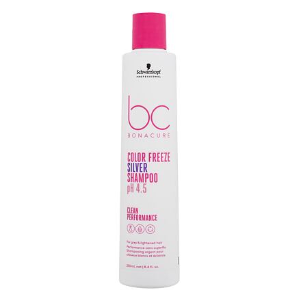 Schwarzkopf Professional BC Bonacure Color Freeze pH 4.5 Shampoo Silver neutralizační šampon pro šedé a zesvětlené vlasy 250 ml pro ženy