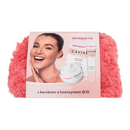 Dermacol Caviar Energy : denní pleťový krém Caviar Energy Day Cream 50 ml + protivráskové sérum Caviar Energy Intensive Anti-Aging Serum 12 ml + pleťová maska Caviar Energy Face Mask 2 x 8 ml + kosmetická taštička pro ženy