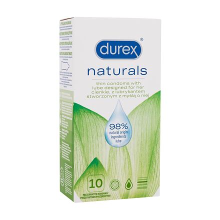 Durex Naturals tenké kondomy s přírodním lubrikačním gelem 10 ks