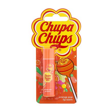 Chupa Chups Lip Balm Orange Pop balzám na rty s pomerančovou příchutí 4 g