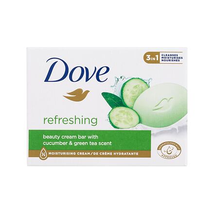Dove Refreshing Beauty Cream Bar hydratační a osvěžující tuhé mýdlo 90 g pro ženy