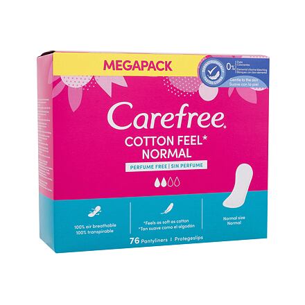 Carefree Cotton Feel Normal intimky bez parfemace 76 ks pro ženy