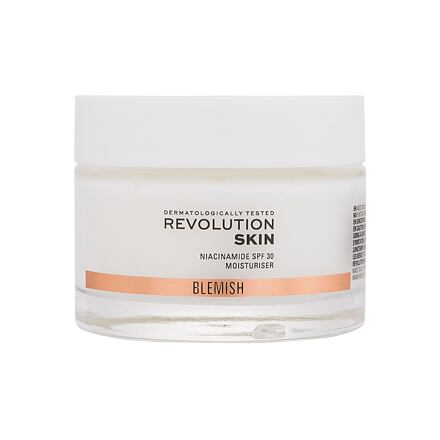Revolution Skincare Blemish Niacinamide Moisturiser SPF30 denní pleťový krém s uv ochranou 50 ml pro ženy