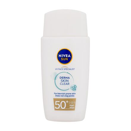 Nivea UV Face Specialist Derma Skin Clear SPF50+ lehký pleťový krém na opalování s matujícím účinkem 40 ml pro ženy