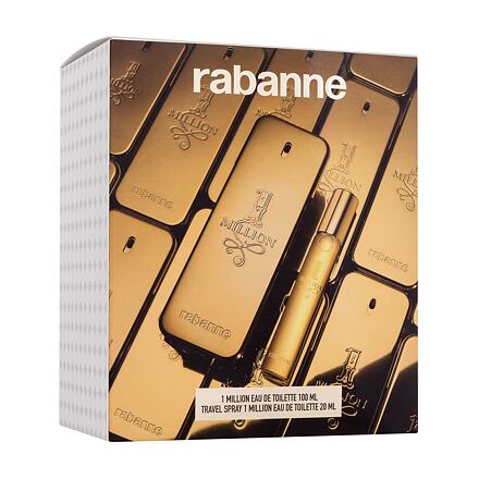 Paco Rabanne 1 Million dárková sada toaletní voda 100 ml + toaletní voda 20 ml pre mužov