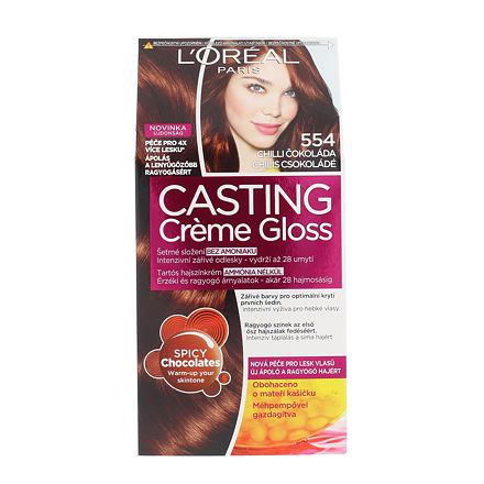 L'Oréal Paris Casting Creme Gloss barva na vlasy 48 ml odstín 554 Chilli Chocolate pro ženy