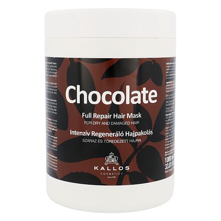 Kallos Cosmetics Chocolate regenerační maska pro suché a poškozené vlasy 1000 ml pro ženy