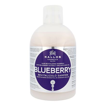 Kallos Cosmetics Blueberry regenerační šampon pro suché a poškozené vlasy 1000 ml pro ženy