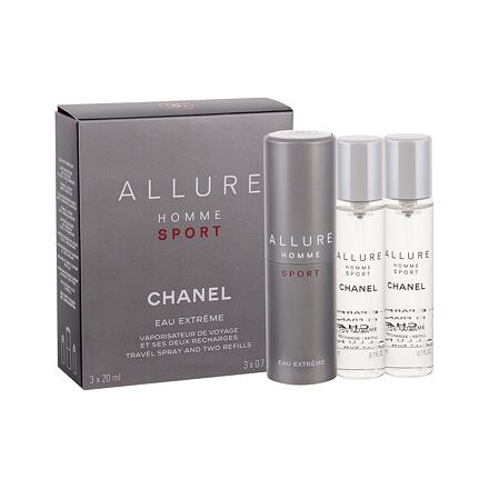 Chanel Allure Homme Sport Eau Extreme 3x20 ml toaletní voda twist and spray pro muže