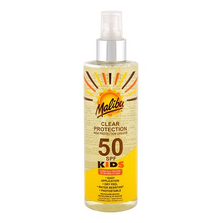 Malibu Kids Clear Protection SPF50 dětský opalovací sprej 250 ml