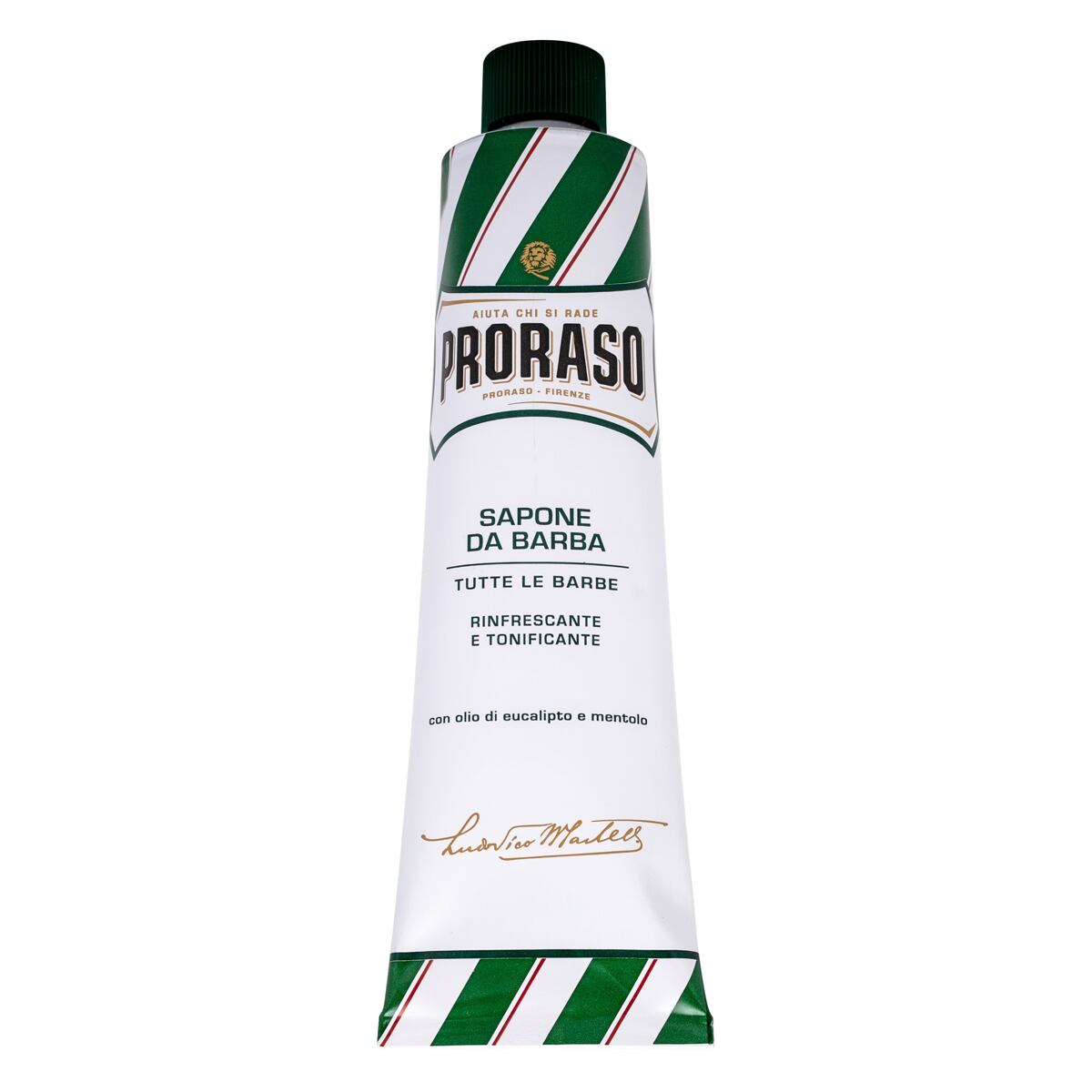 PRORASO Green Shaving Soap In A Tube mýdlo na holení v tubě s mentolem a eukalyptem 150 ml pro muže