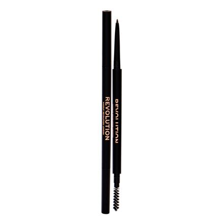 Makeup Revolution London Precise Brow Pencil tužka na obočí s kartáčkem 0.05 g odstín dark brown