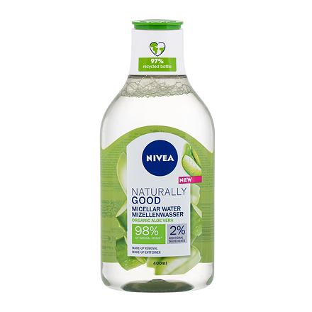 Nivea Naturally Good Organic Aloe Vera micelární voda na všechny typy pleti 400 ml pro ženy